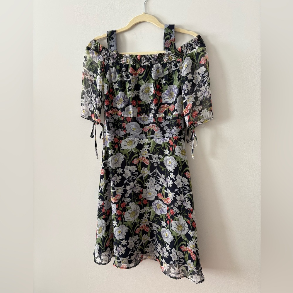 Sam Edelman Floral Off the Shoulder Dress, Size 2